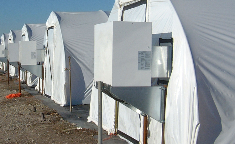 Therma Grow 2.0 forced air heater used for a greenhouse facility.